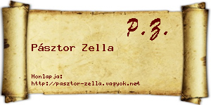 Pásztor Zella névjegykártya